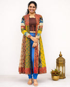 Ajrakh Multi Shrug - Mizhiboutique