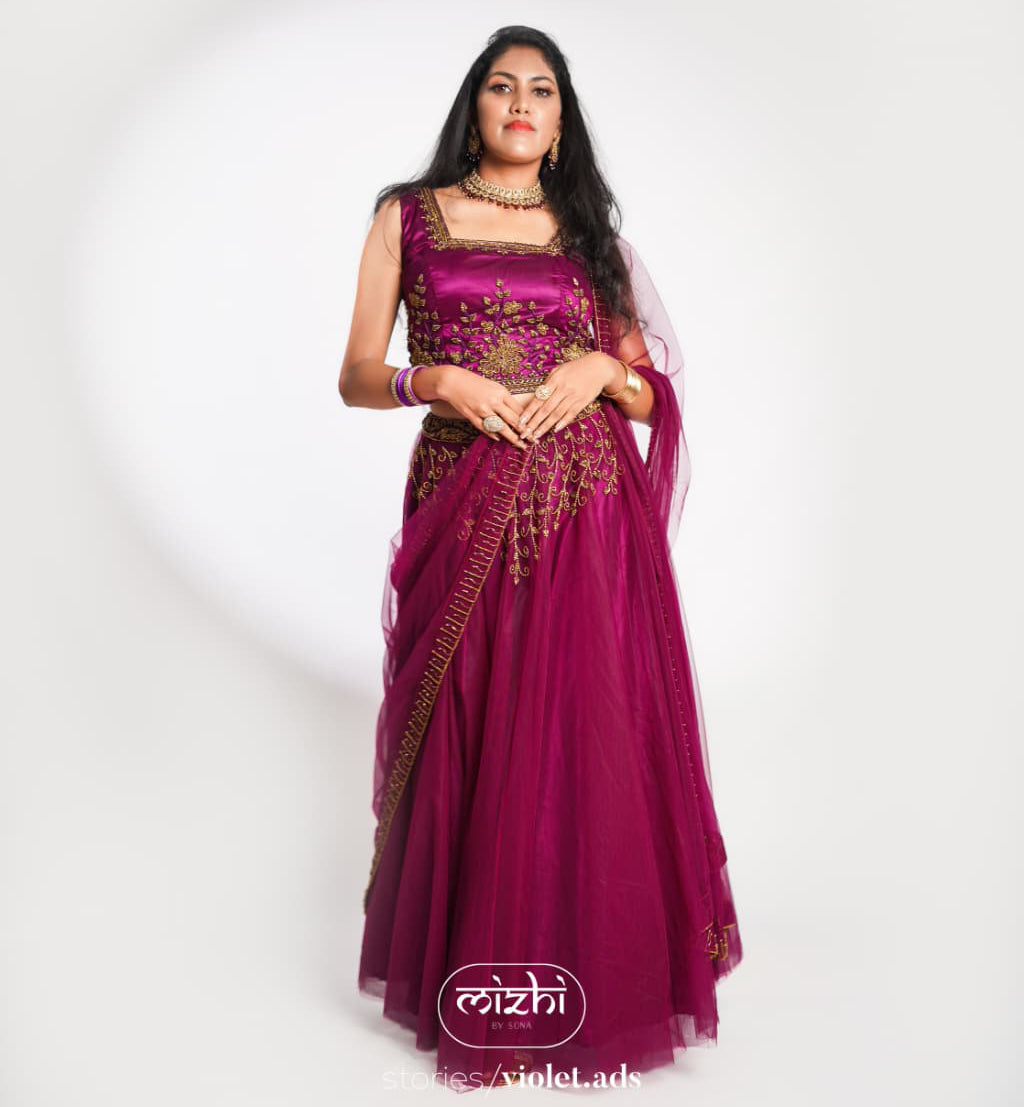 Bridal reception lehenga - Mizhiboutique