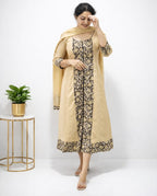 Georgette 3-Panel Dress with Dupatta - Mizhiboutique