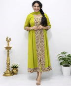 Georgette 3-Panel Dress with Dupatta - Mizhiboutique
