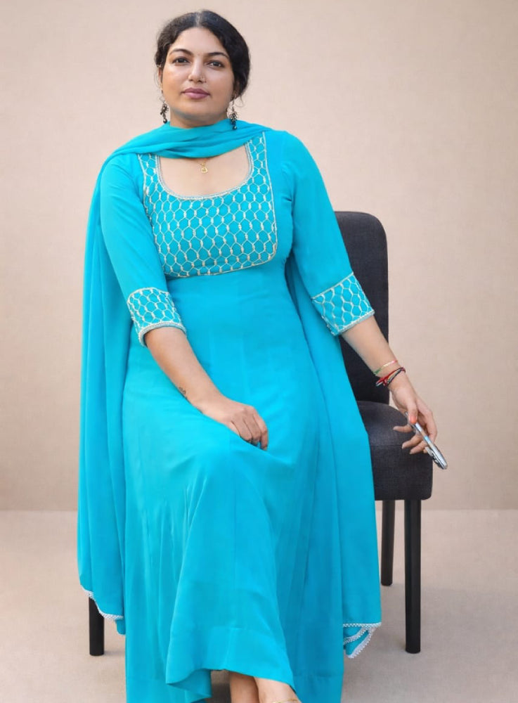 Georget panneled anarkali