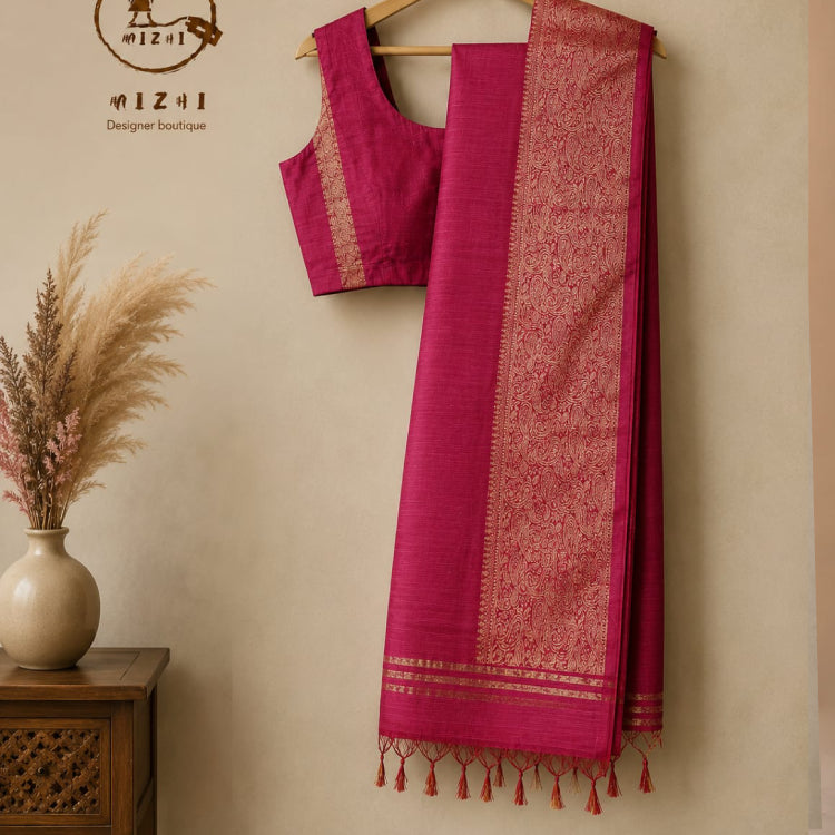 Mudka Silk Saree with zari border