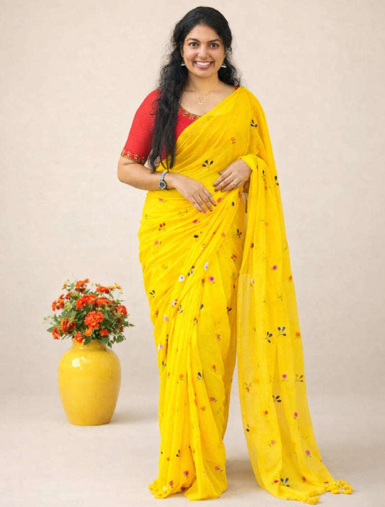 Mul Cotton Saree - Mizhiboutique