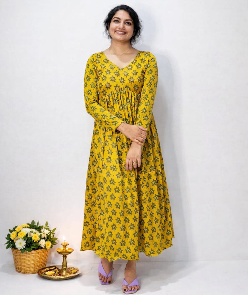 Mushroo Silk alia kurti with handwork - Mizhiboutique
