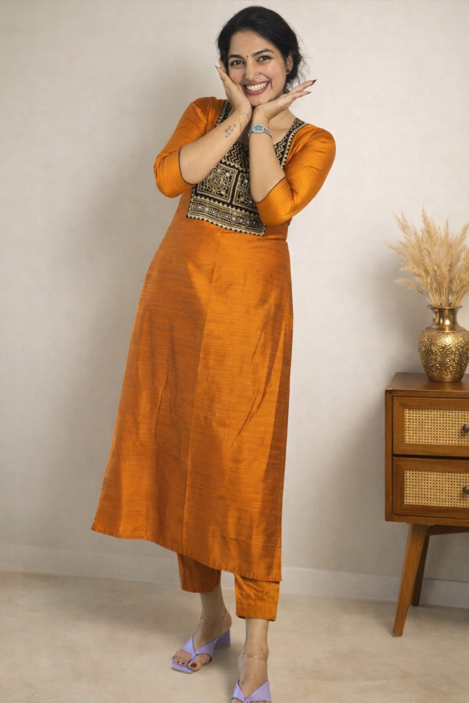 Slub Silk cord set - Mizhiboutique