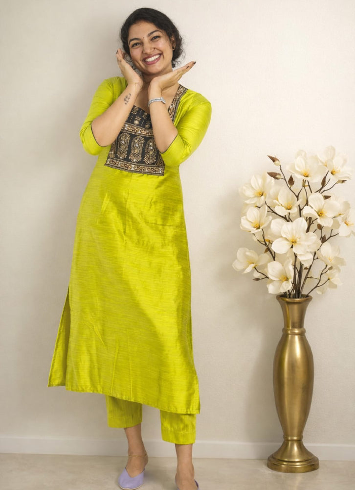 Slub Silk cord set - Mizhiboutique