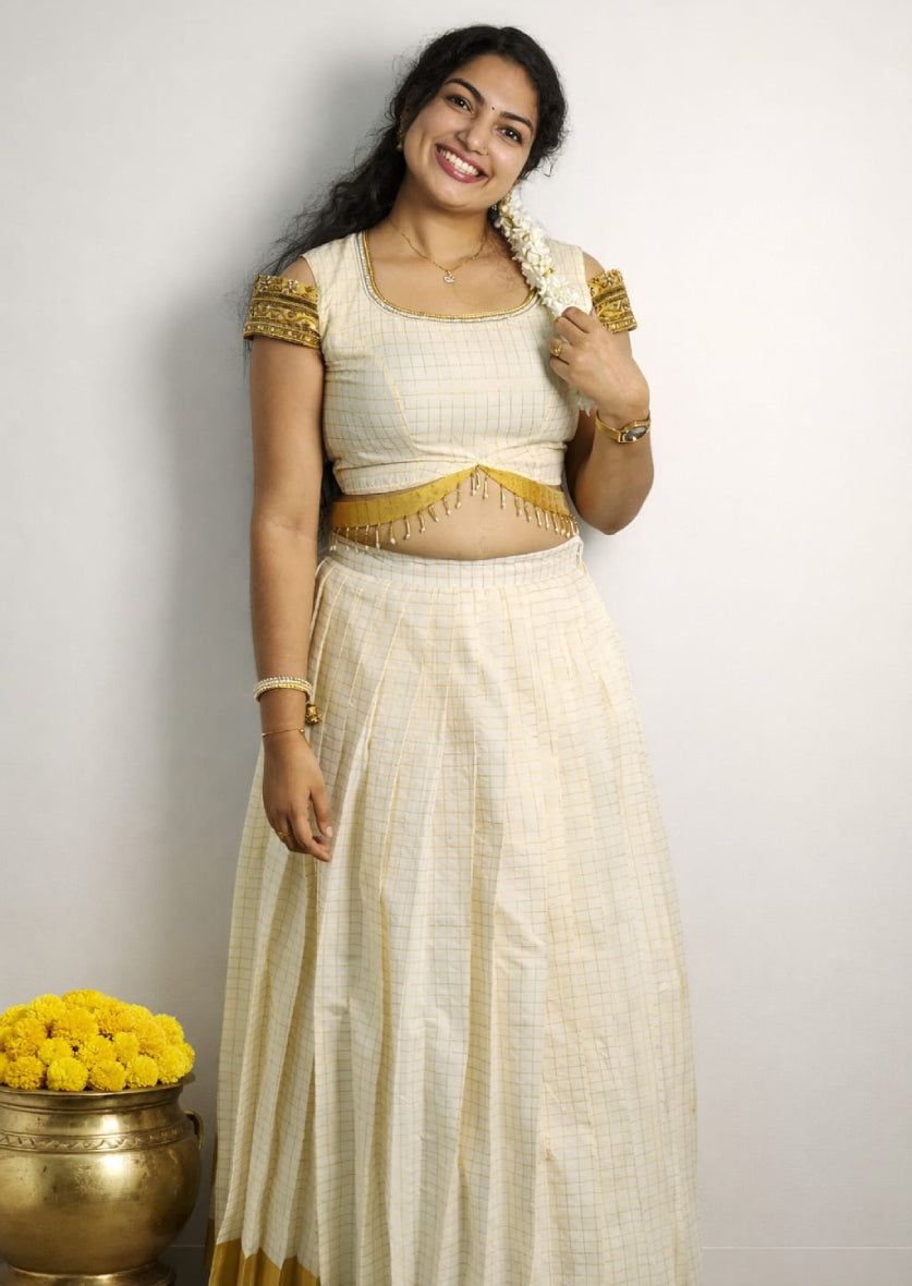 Traditional handworked Skirt and top - Mizhiboutique