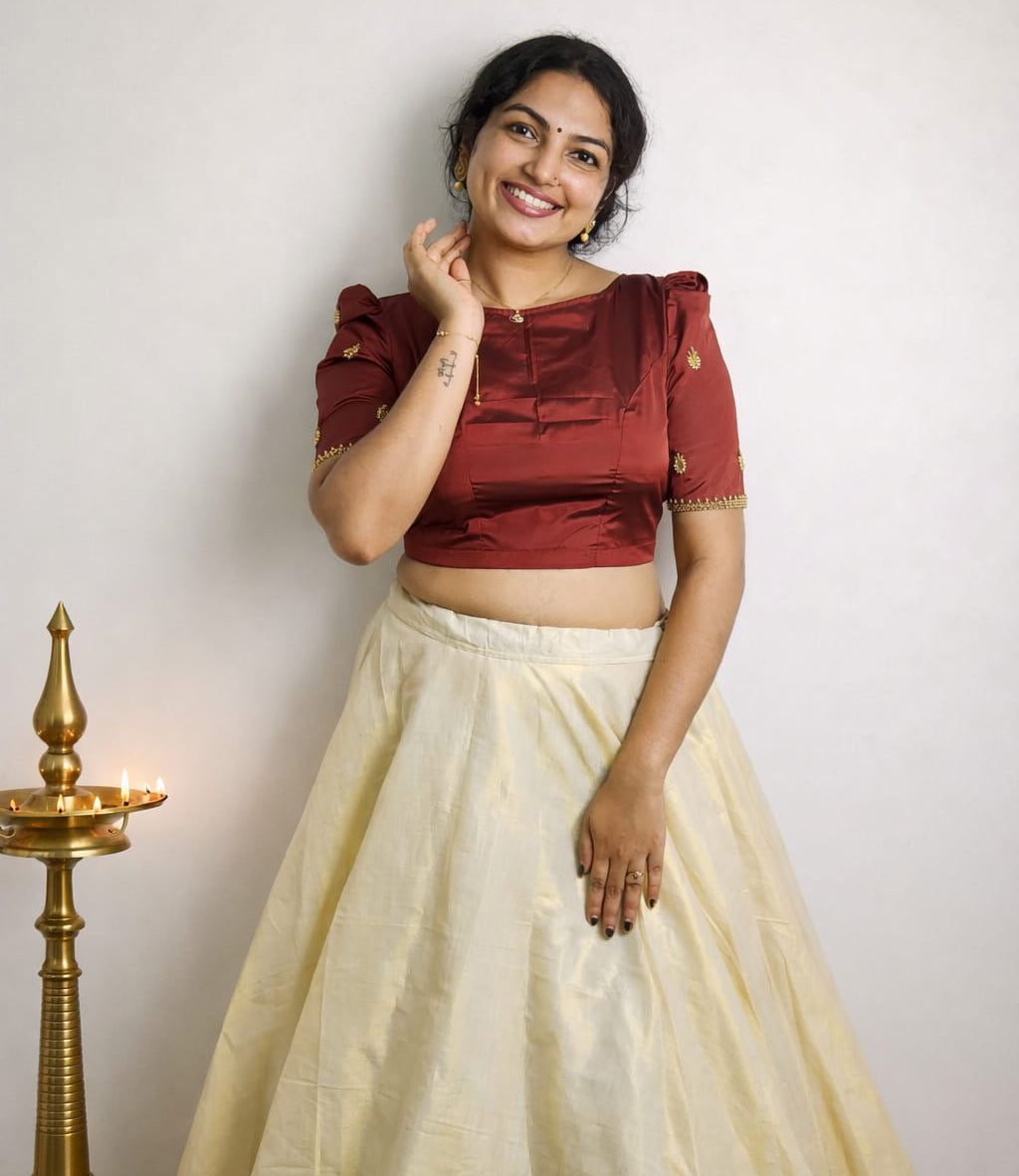Traditional tissue skirt and top - Mizhiboutique