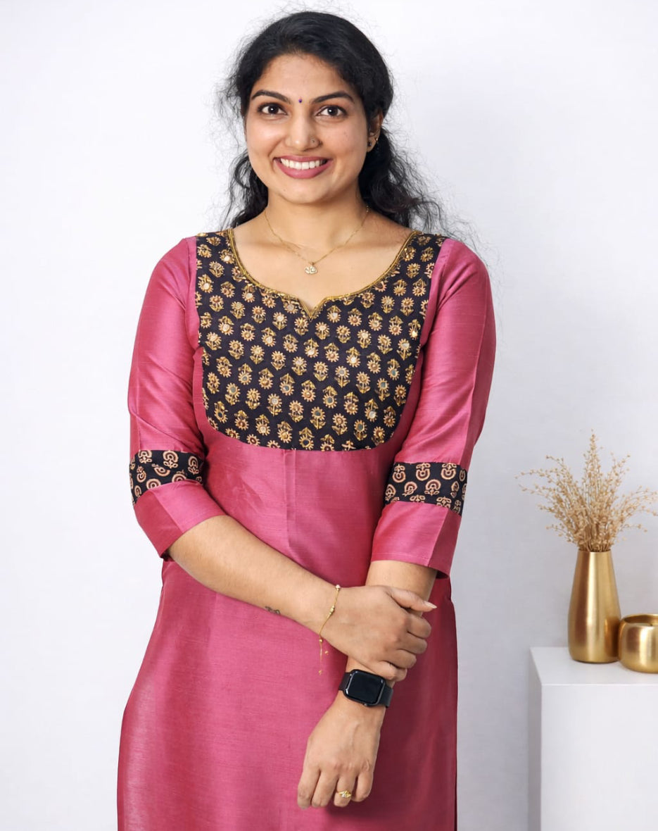 Ajrakh patched cord set