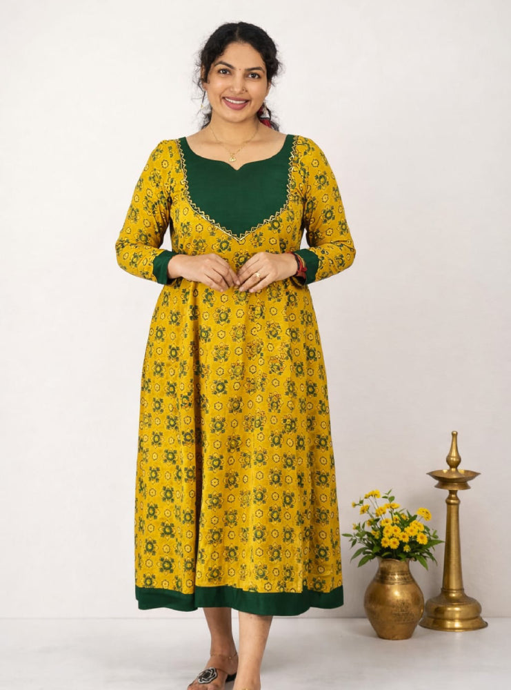 Ajrakh Paneled Top with Patches