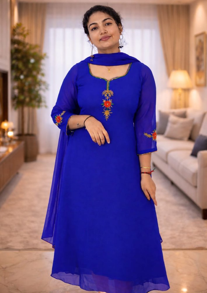 Royal blue aline dress - Mizhiboutique