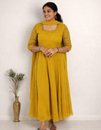 Georgette Umbrella Partywear Dress with Dupatta