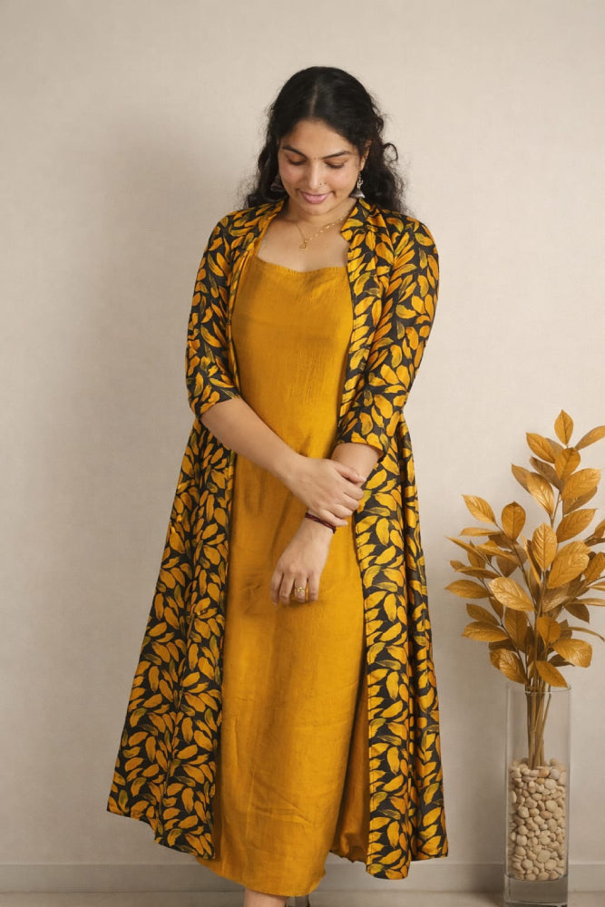 Badri Silk A-Line Top with Jacket