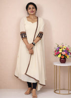 Georget Aline dress with duppatta - Mizhiboutique