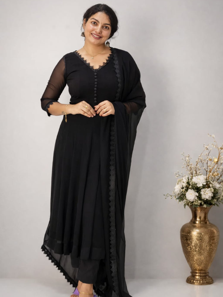 Panelled Anarkali in georgette