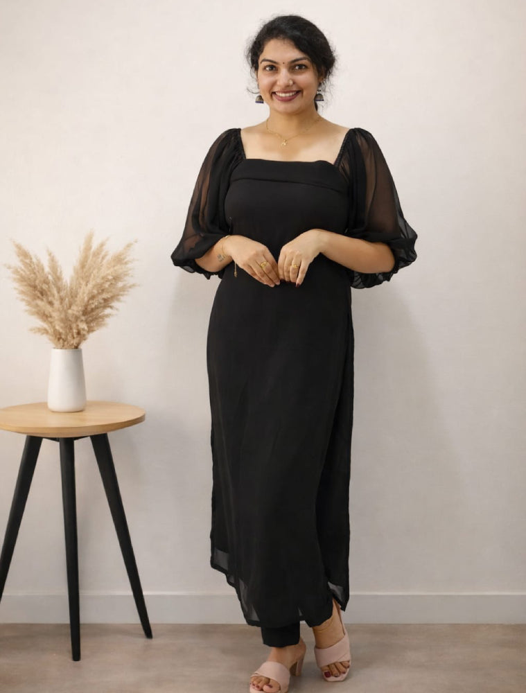 Georgette Western-Style Co-Ord Set - Mizhiboutique