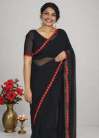 Ready to wear saree with lace detailing
