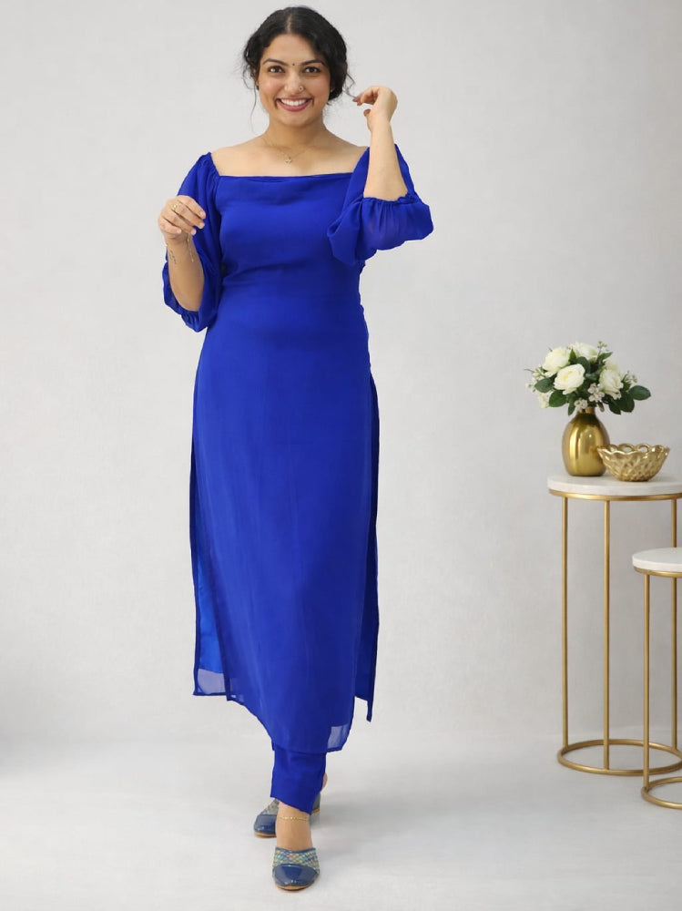 Georgette Western-Style Co-Ord Set - Mizhiboutique