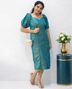 Brocade Western-Style Frock - Mizhiboutique