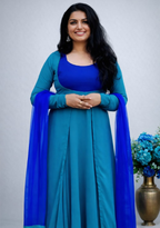 Georgette Jacket-Style Flared Dress - Mizhiboutique