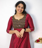 Ajrakh patched cord set