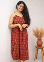 Ajrakh printed frock