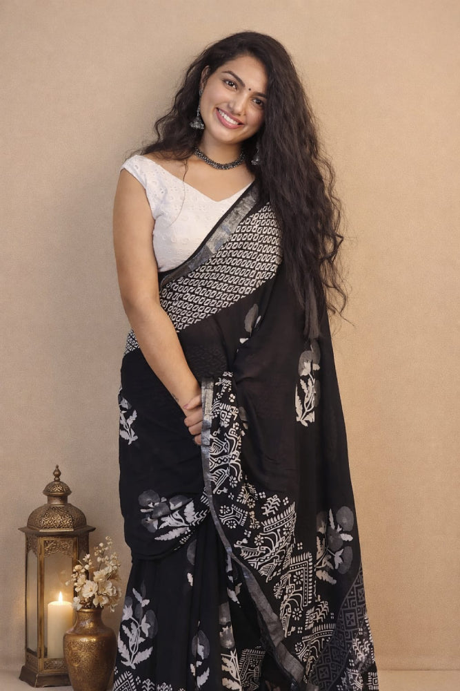 Cotton Linen Saree