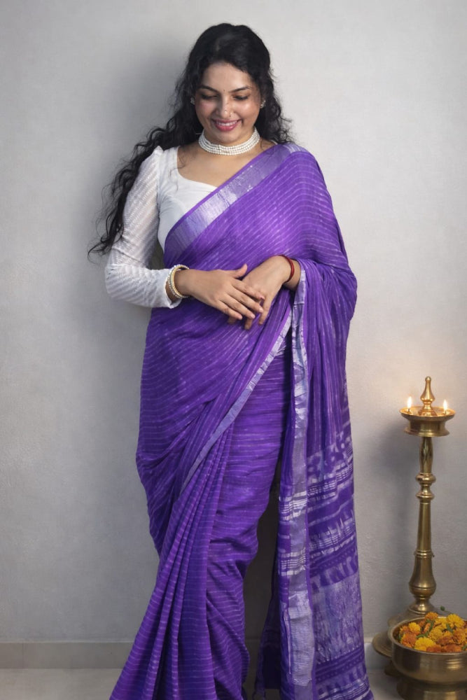 Cotton Linen Saree
