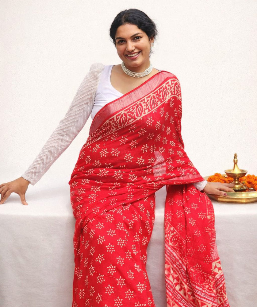 Cotton Linen Saree