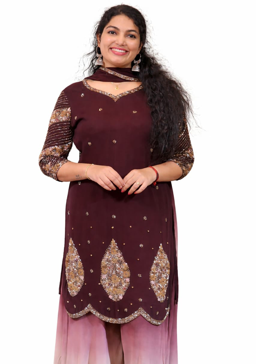 Designer partywear salwar set - Mizhiboutique