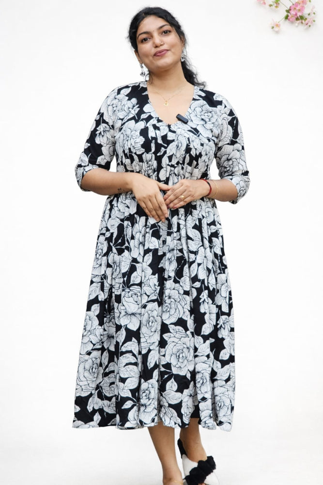 Cotton alia cut feeding kurtis - Mizhiboutique