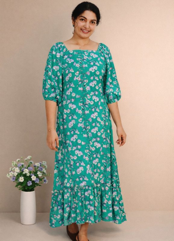 Floral printed Rayon frock