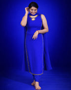 Georget slitted 3 piece salwar set - Mizhiboutique