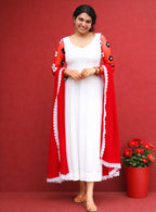 Georget panelled Anarkali - Mizhiboutique