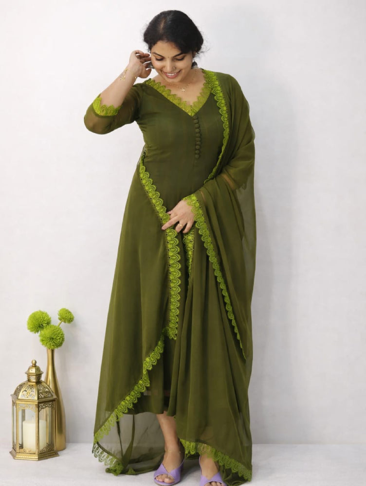 Panelled Anarkali in georgette