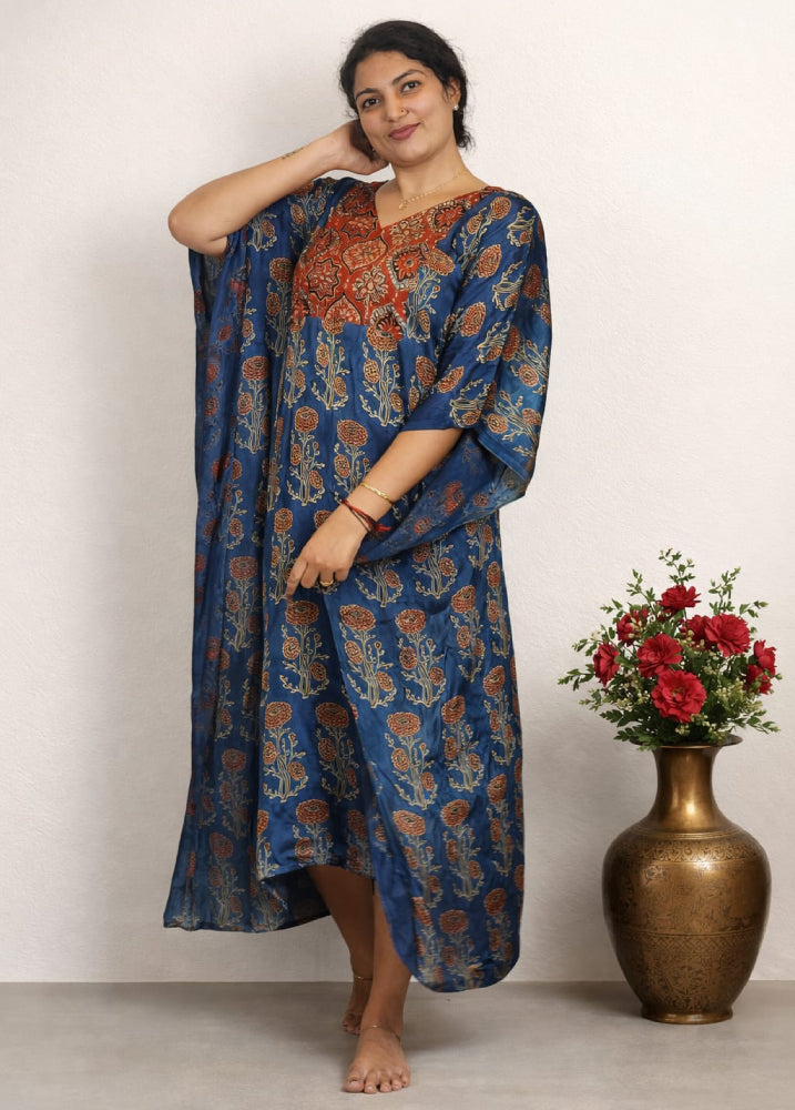 Modal silk kaftan dress - Mizhiboutique