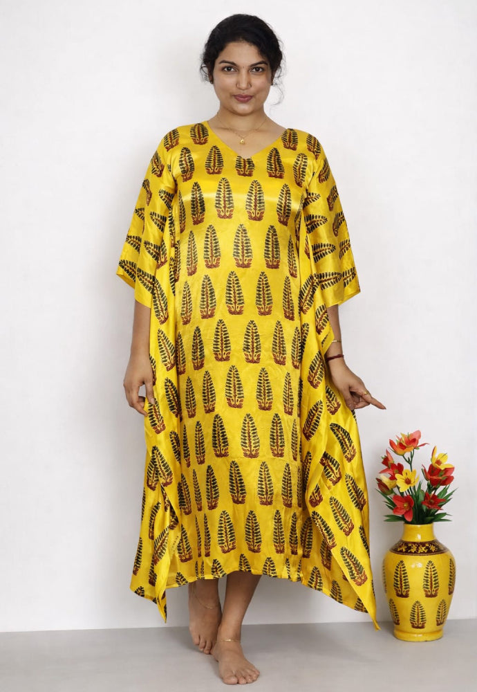 Modal silk kaftan dress - Mizhiboutique