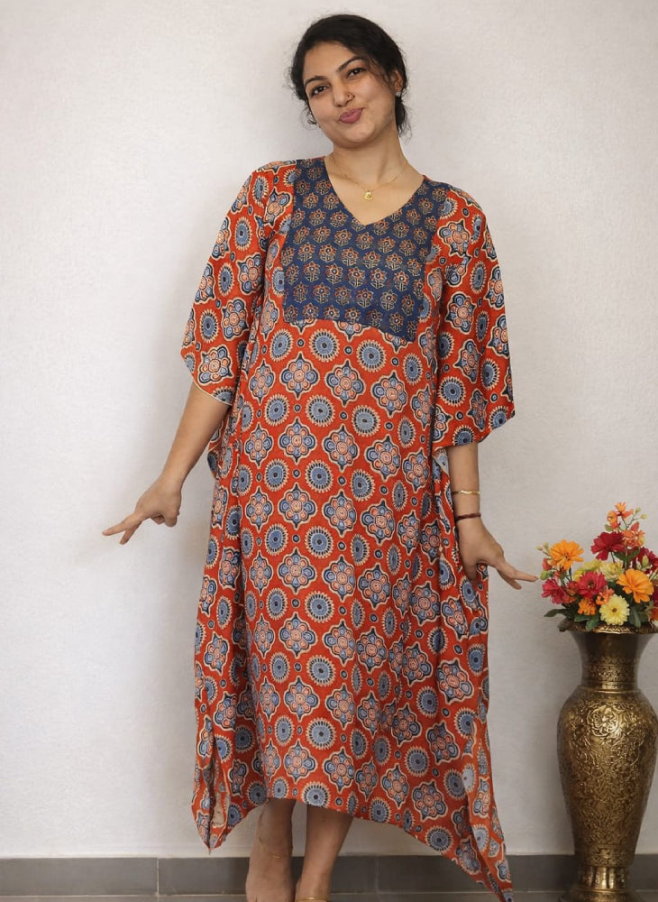 Modal silk kaftan dress - Mizhiboutique