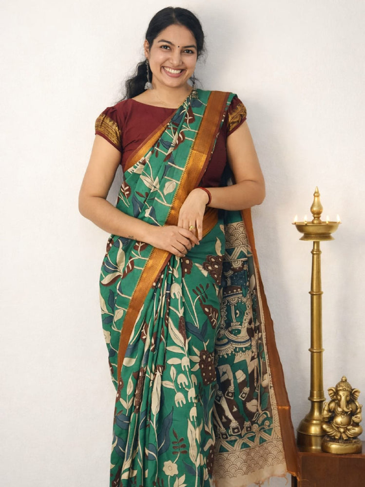 Kalamkari Silk - Mizhiboutique