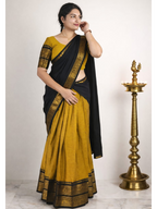 Unstitched Kanji cotton skirt with matching blouse piece from Mizhiboutique, showcasing soft, breathable fabric and traditional design.