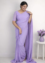 Ready to wear saree with lace detailing