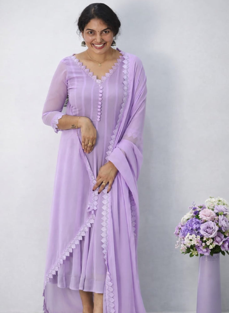 Panelled Anarkali in georgette