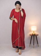 Georget Aline dress with duppatta - Mizhiboutique