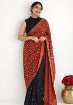 Mirror work cotton sarees