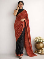 Mirror work cotton sarees