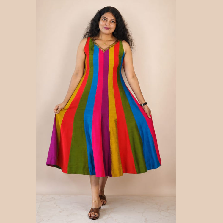 Multi color anarkali