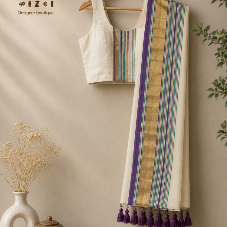 Regal Simplicity – Soft Mul Cotton Saree
