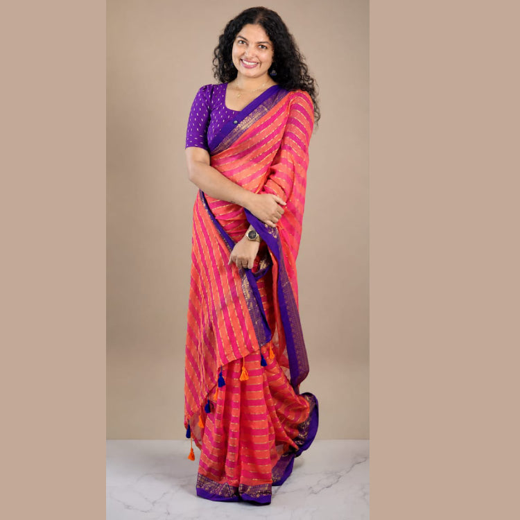 Mul cotton saree