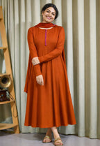 Panelled Anarkali in georgette fabric - Mizhiboutique