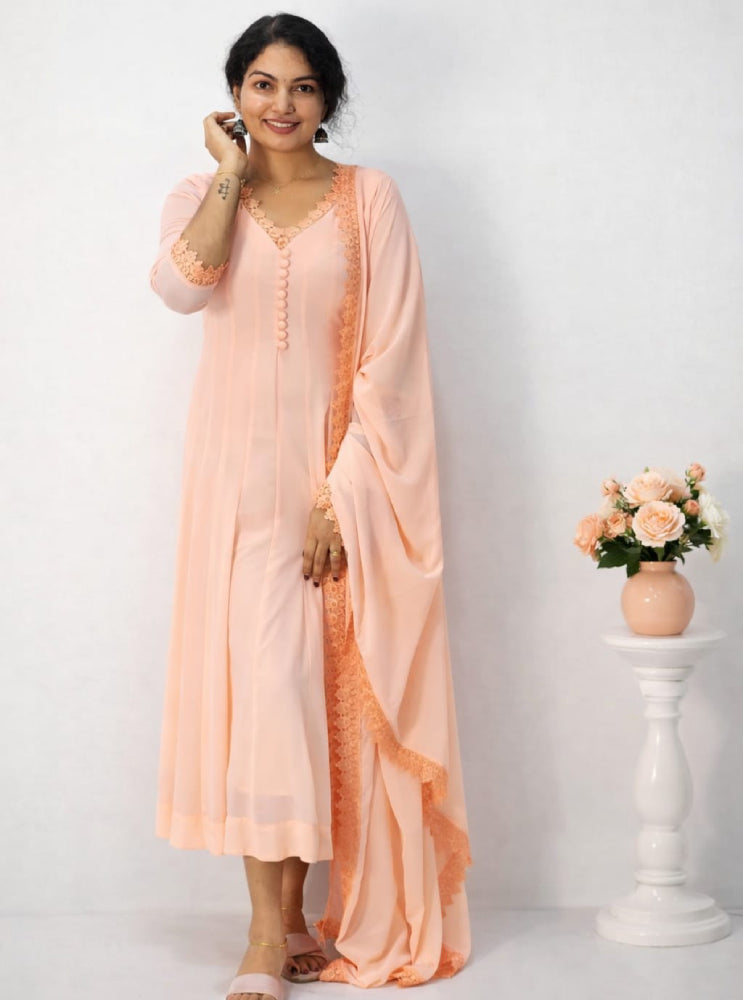 Panelled Anarkali in georgette
